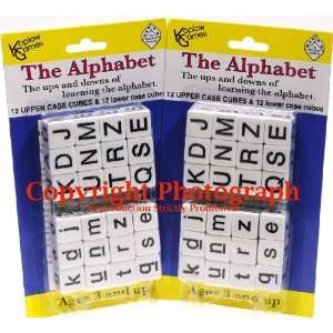   Alphabet Dice _ 24 Upper Case Dice & 24 Lower Case Dice: Toys & Games