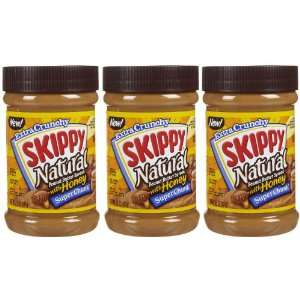 Skippy Peanut Butter, Super Chunk, Natural, Honey, 15 oz  