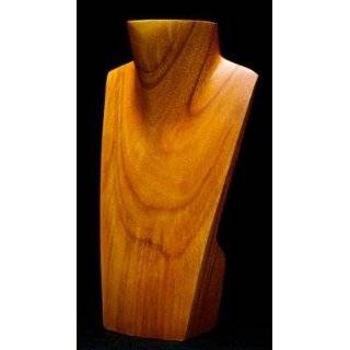  Natural Tone Solid Tropical Wood Necklace Jewelry Display 