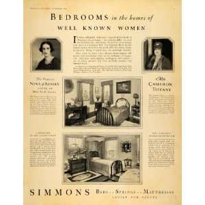  1927 Ad Simmons Co Beds Springs Cameron Bedroom   Original 