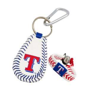 Texas Rangers Bracelet & Keychain Set 