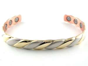 New Copper Magnetic Bracelet Golf Satin Silver Twist  