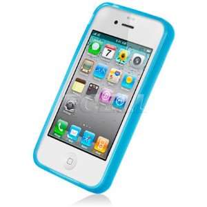  Ecell   BABY BLUE RUBBER GEL SKIN CASE COVER FOR iPHONE 4 