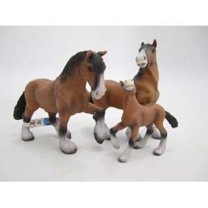  Bullyland Farmland Horse Family Toys & Games
