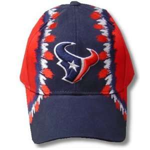  NFL OFFICIAL HOUSTON TEXANS RED NAVY BLUE CAP HAT ADJ 