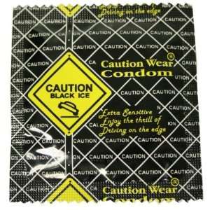  Caution Wear Black Ice (Thin) 100 Pack of Condoms Health 