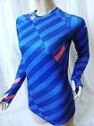 Nike Womens Pro Combat Thermal Printed Zip Long Sleeve Mock Top Wt 