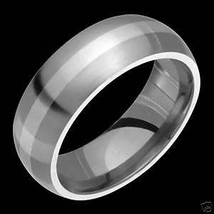 Silver & Titanium Rings Wedding Bands Engagement Ring  