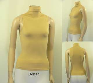 Basic MOCK/TURTLE Neck Tank Top Seamless ONE SIZE Various Colors 