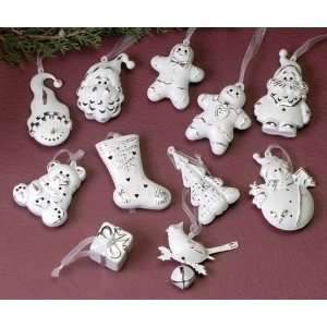   Visions of Faith White Christmas Jingle Bell Ornaments: Home & Kitchen