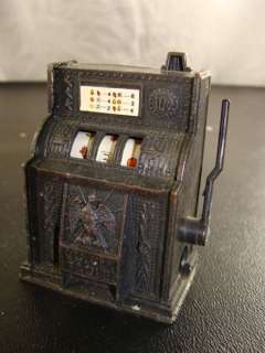 Vintage Die Cast Mini Pencil Sharpener Slot Machine  