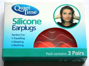 Silicone Ear Plugs Protect 3 Pairs Travelling Sleeping  
