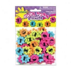   Flower ABC Foam Stickers, 125/PK, 6 Assorted Colors: Office Products