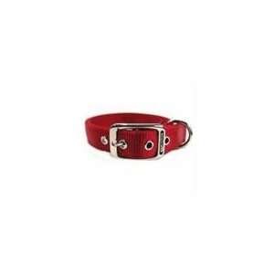  Double Nylon Deluxe Dog Collar Red 20 In: Pet Supplies
