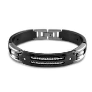  Edward Mirell Designer Black Titanium Link Bracelet The 