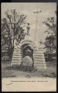 1907 COLUMBUS, OHIO ~ CONFEDERATE MONUMENT @ CAMP CHASE  