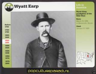 WYATT EARP Grolier America Story History PICTURE CARD  