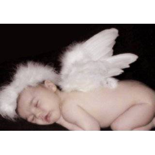 TM) White Feather Wings & Halo for Baby Toddlers 6 18mo as Photo Props 
