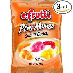 frutti Sour Neon Worms Gummi Candy, 4 Ounce (Pack of 3):  