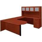 DMI Office Furniture Bullet Executive U Shaped Desk with Hutch by DMI 