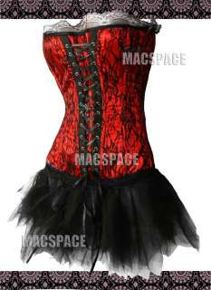 Black Red Rose Gothic Lolita Corset & Skirt M  