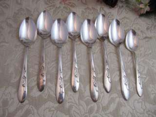 Pcs Carlton Silverplate CHERIE Place Spoons &Teaspoon  