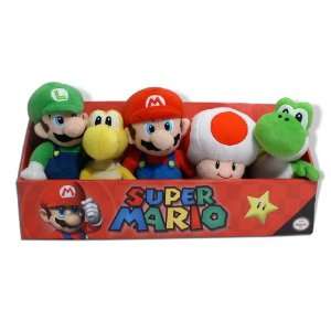  Super Mario Plush   6 Piece Set in Fun, Colorful Box: Toys 