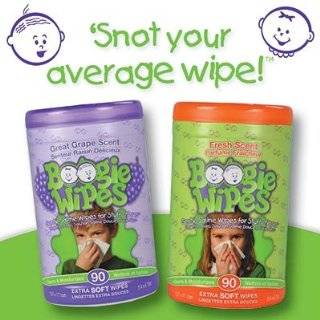 Boogie Wipes Canister, Great Grape, 120 Extra Soft Wipes 