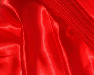 Red Satin Silk Craft belly dance Fabric Drap Saree Yarn  