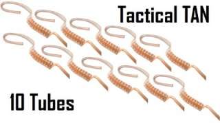 10 Replacement Acoustic Tubes for FBI Earpiece Tan Only  