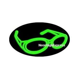  Glasses Logo Flashing Neon Sign 