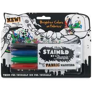  Sharpie Stained by Sharpie Brush Tip Fabric Markers   Set 
