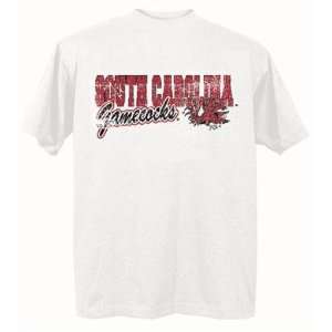 South Carolina Gamecocks USC NCAA White Short Sleeve T Shirt Large 