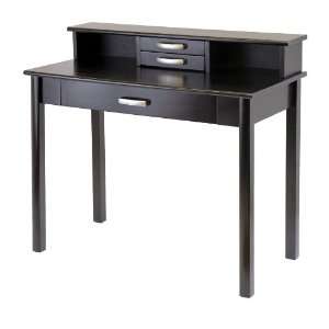 Winsome Wood Liso Home Office Desk & Hutch in Dark Espresso