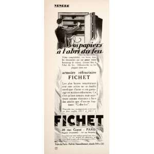  1925 Ad Fichet 20 Rue Guyot Paris Fair Coffre Fort Hall 