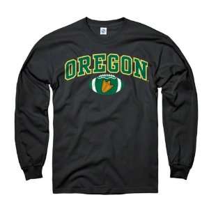 Oregon Ducks Youth Black Football Long Sleeve T Shirt:  