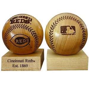   Grid Works Cincinnati Reds Engraved Wood Baseball