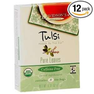 Davidsons Tea Tulsi Pure Leaves, 8 Count Tea Bags (Pack of 12 