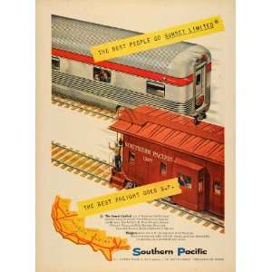   Railway Sunset Limited Train   Original Print Ad: Home & Kitchen
