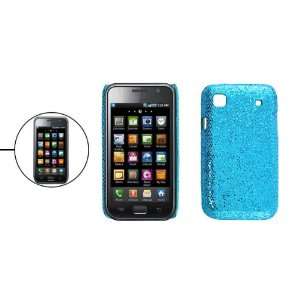  Gino Blue Glitter Hard Plastic Back Case for Samsung i9000 