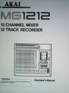 AKAI MG1212 MG1214 MIXER RECORDER OPERATORS MANUAL BND  