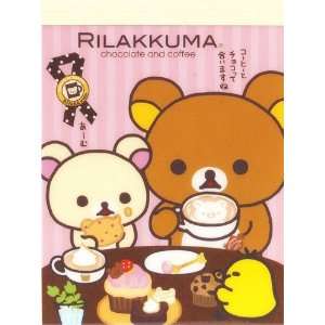  Rilakkuma bear with coffee mini Memo Pad by San X Toys 
