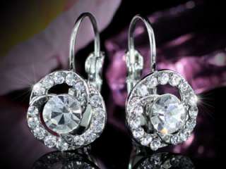 Rose Earrings use Swarovski Crystal SE107 w/ Gift Box  