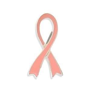  Pink Enamel Awareness Ribbon Pin: Jewelry