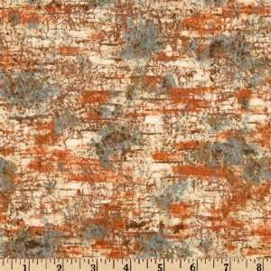  44 Wide Flannel Birch Bark Rust Fabric By The Yard: Arts 