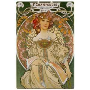  GIRL READING BOOK F CHAMPENOIS 1898 PARIS BY MUCHA VINTAGE 