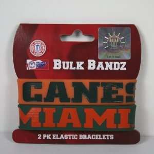    Miami Hurricanes PHAT Bulk Bandz Bracelet 2 Pack
