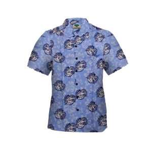   Tar Heels (UNC) Full Button Aloha Hawaiian Shirt: Sports & Outdoors
