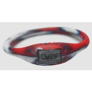  TRU: Silicone Sports Watch (Red/White/Blue) Case Pack 12 