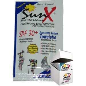  SunX Sunscreen Towelettes 50/Box SPF 30: Health & Personal 